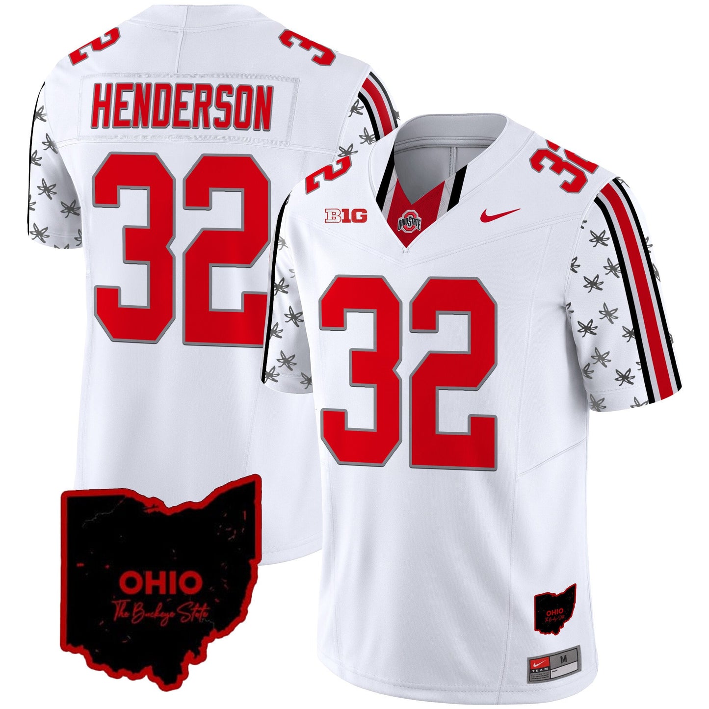 Ohio State Buckeyes 2024 Home Patch Vapor Limited Jersey - All Stitched