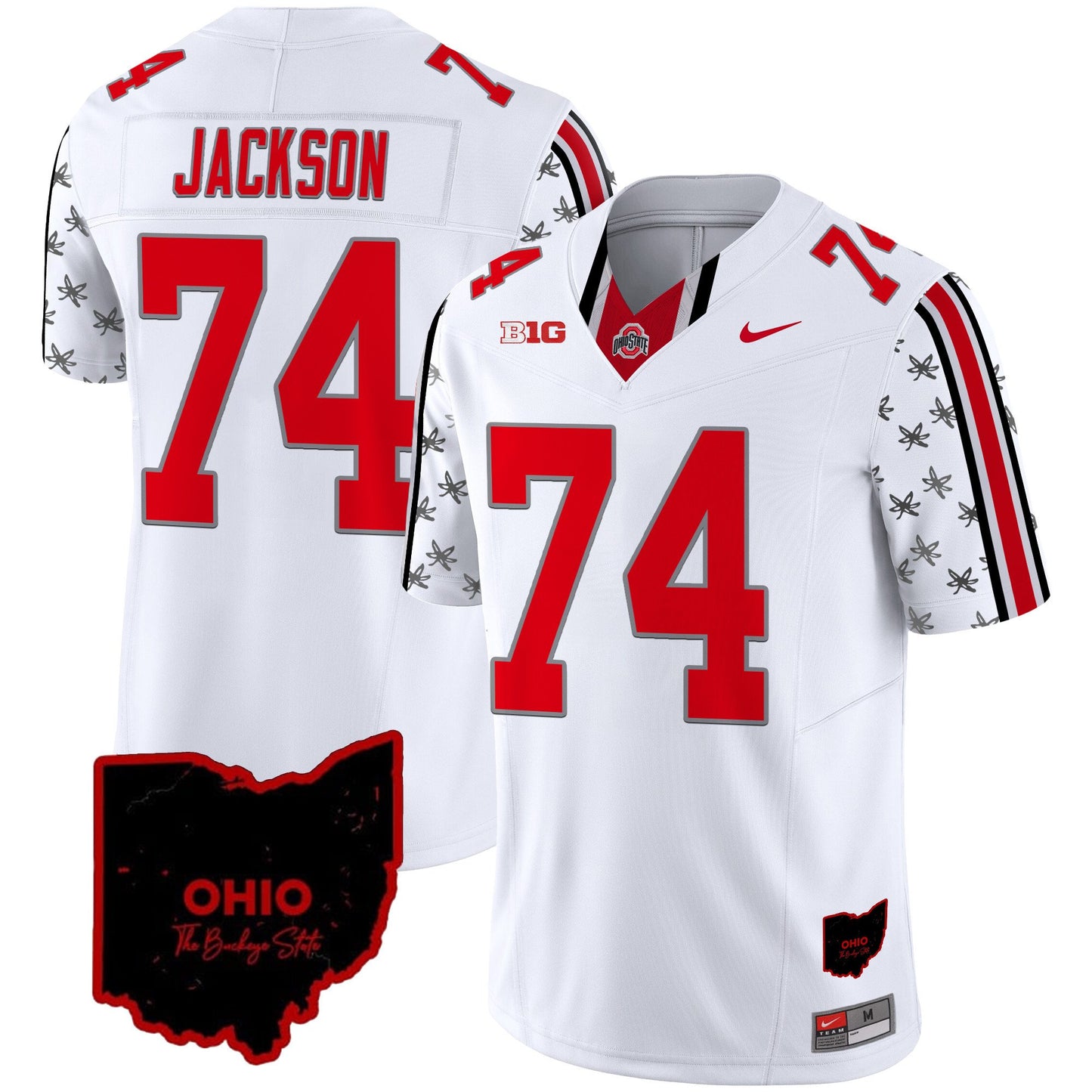 Ohio State Buckeyes 2024 Home Patch Vapor Limited Jersey - All Stitched