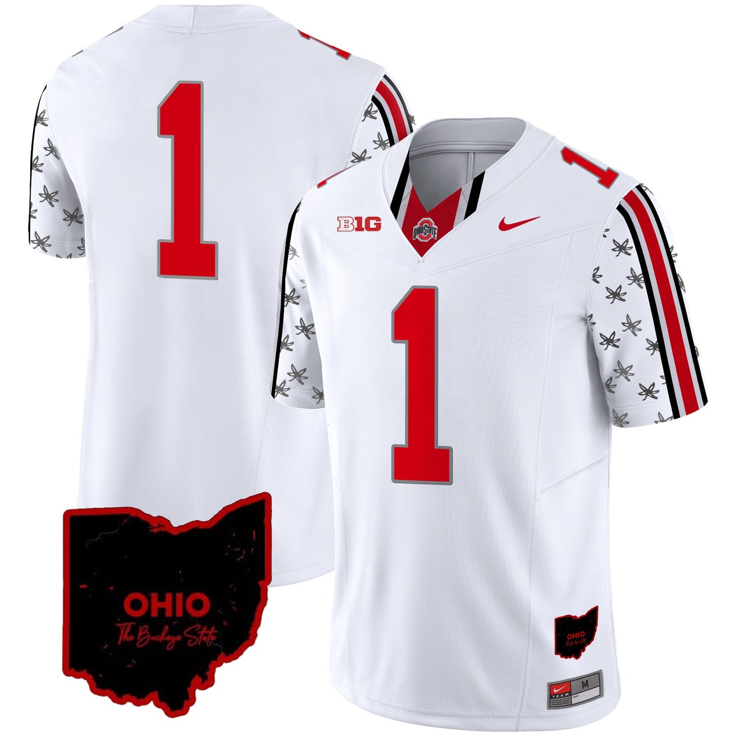 Ohio State Buckeyes 2024 Home Patch Vapor Limited Jersey - All Stitched