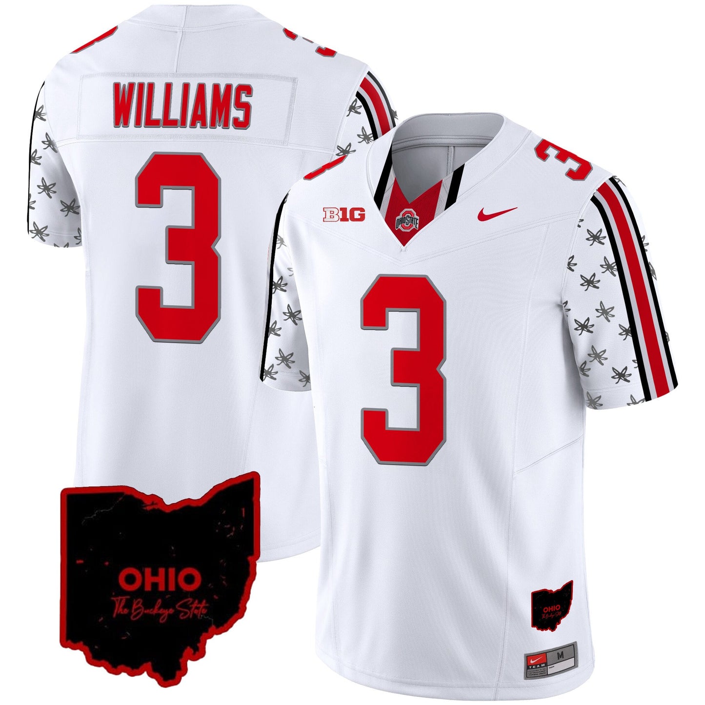 Ohio State Buckeyes 2024 Home Patch Vapor Limited Jersey - All Stitched