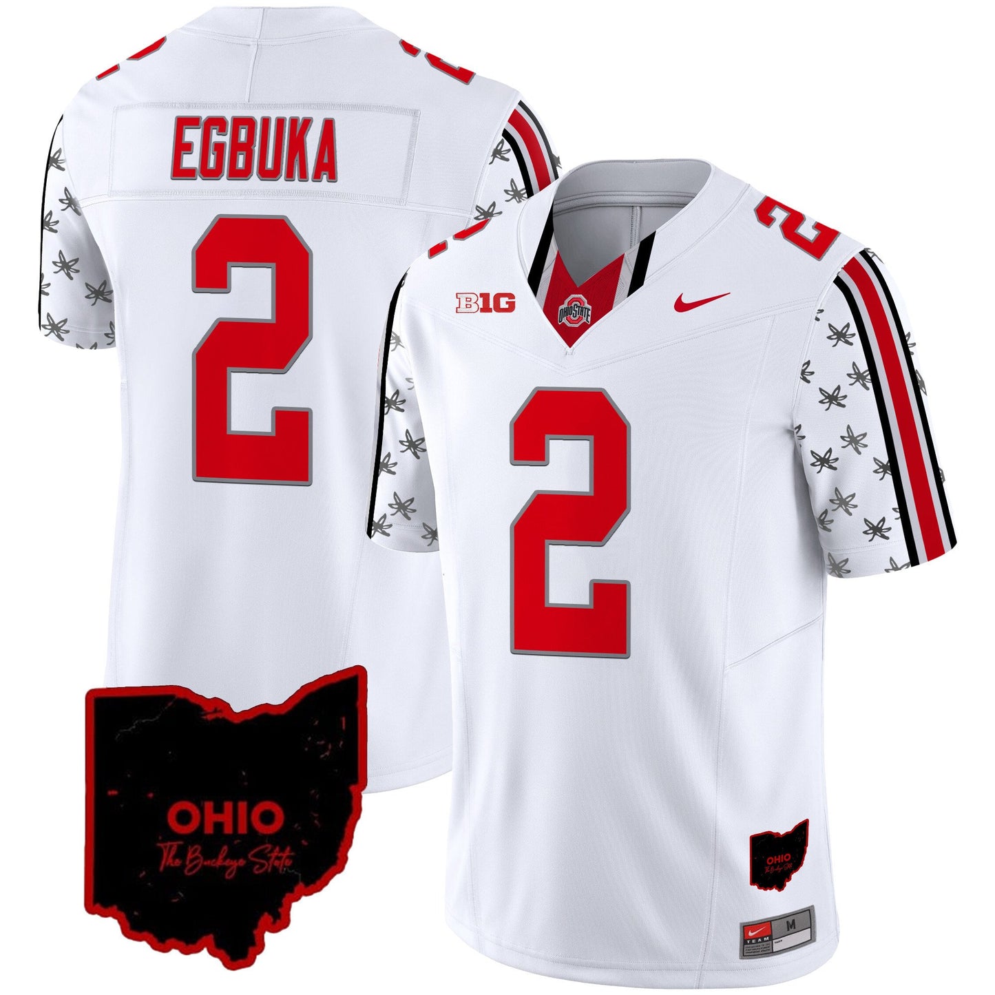 Ohio State Buckeyes 2024 Home Patch Vapor Limited Jersey - All Stitched