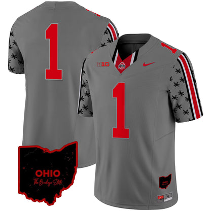 Ohio State Buckeyes 2024 Home Patch Vapor Limited Jersey - All Stitched