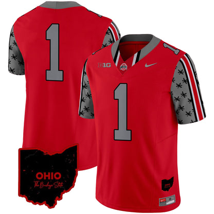 Ohio State Buckeyes 2024 Home Patch Vapor Limited Jersey - All Stitched