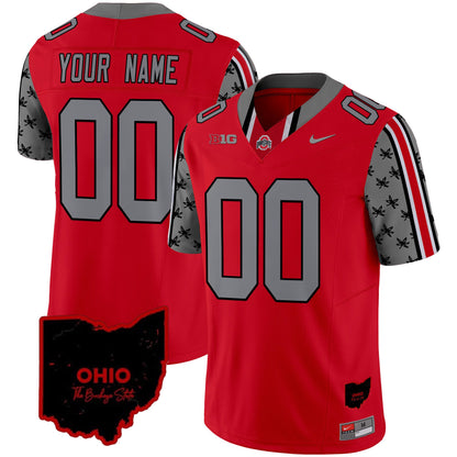 Ohio State Buckeyes 2024 Home Patch Vapor Limited Custom Jersey - All Stitched