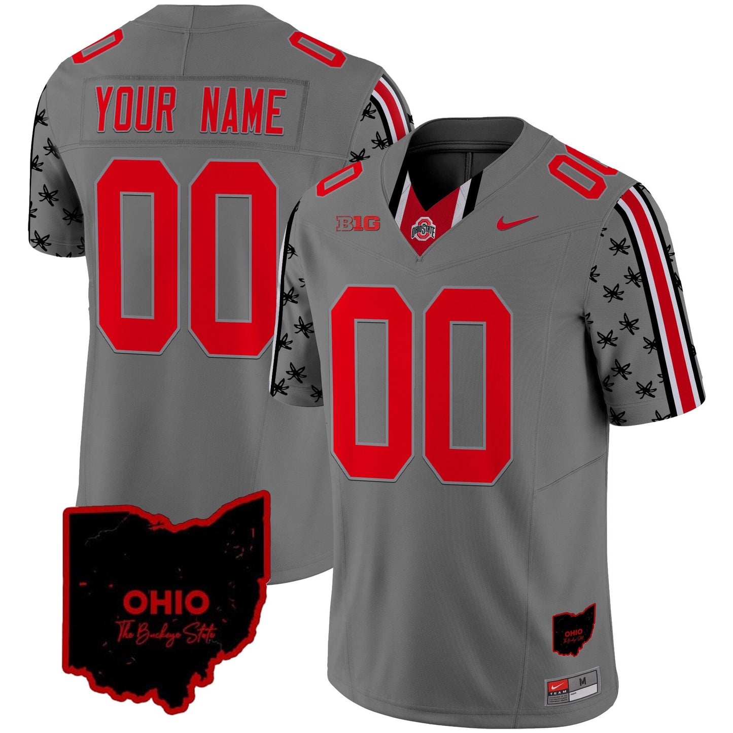 Ohio State Buckeyes 2024 Home Patch Vapor Limited Custom Jersey - All Stitched