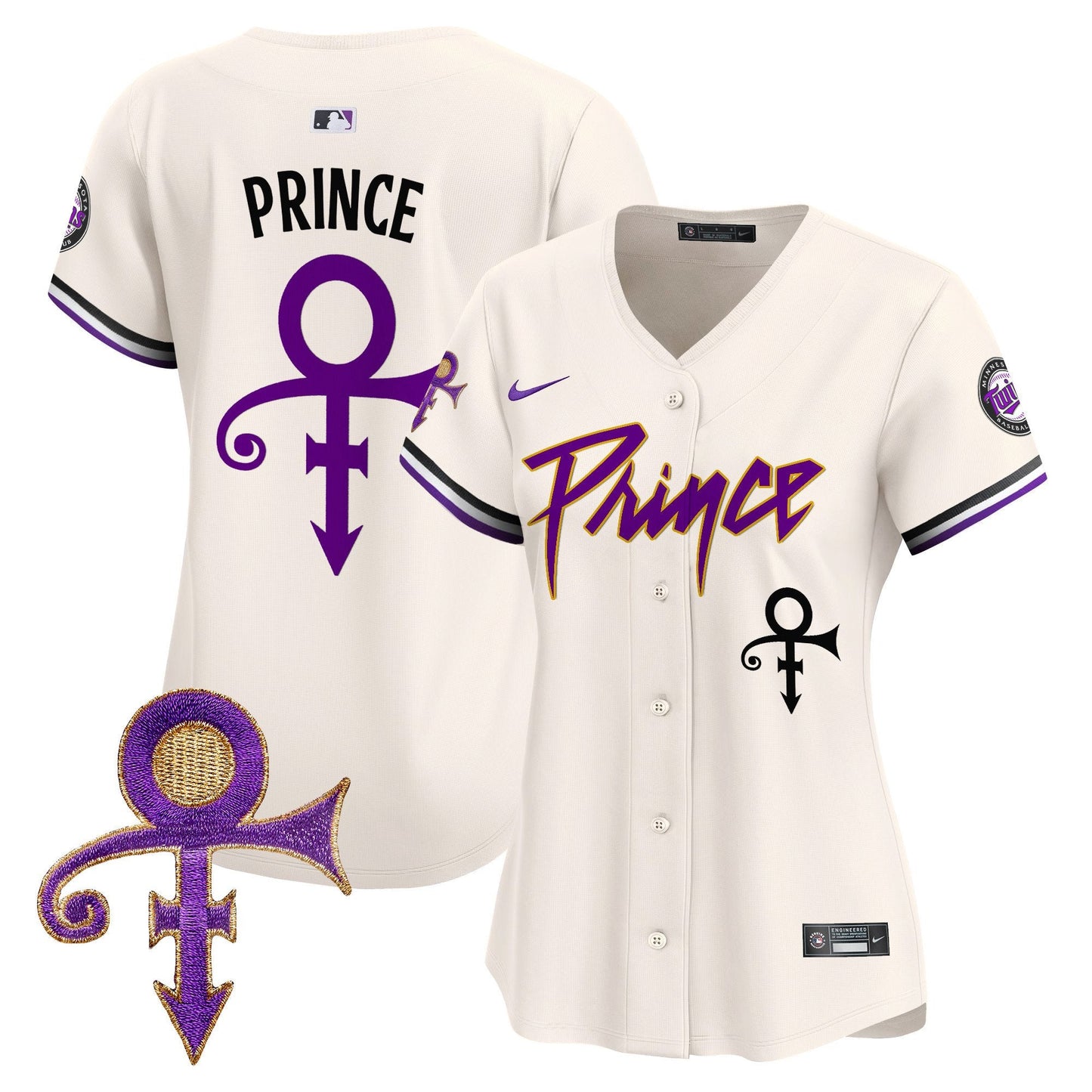 Women's Minnesota Twins Prince Patch Vapor Premier Limited Jersey - All Stitched