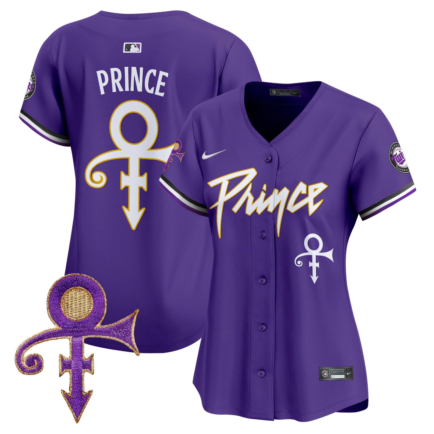 Women's Minnesota Twins Prince Patch Vapor Premier Limited Jersey - All Stitched