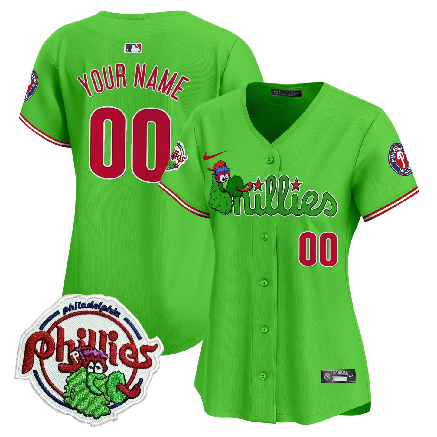 Phillies Phanatic Patch Vapor Premier Limited Custom Jersey V3 - All Stitched