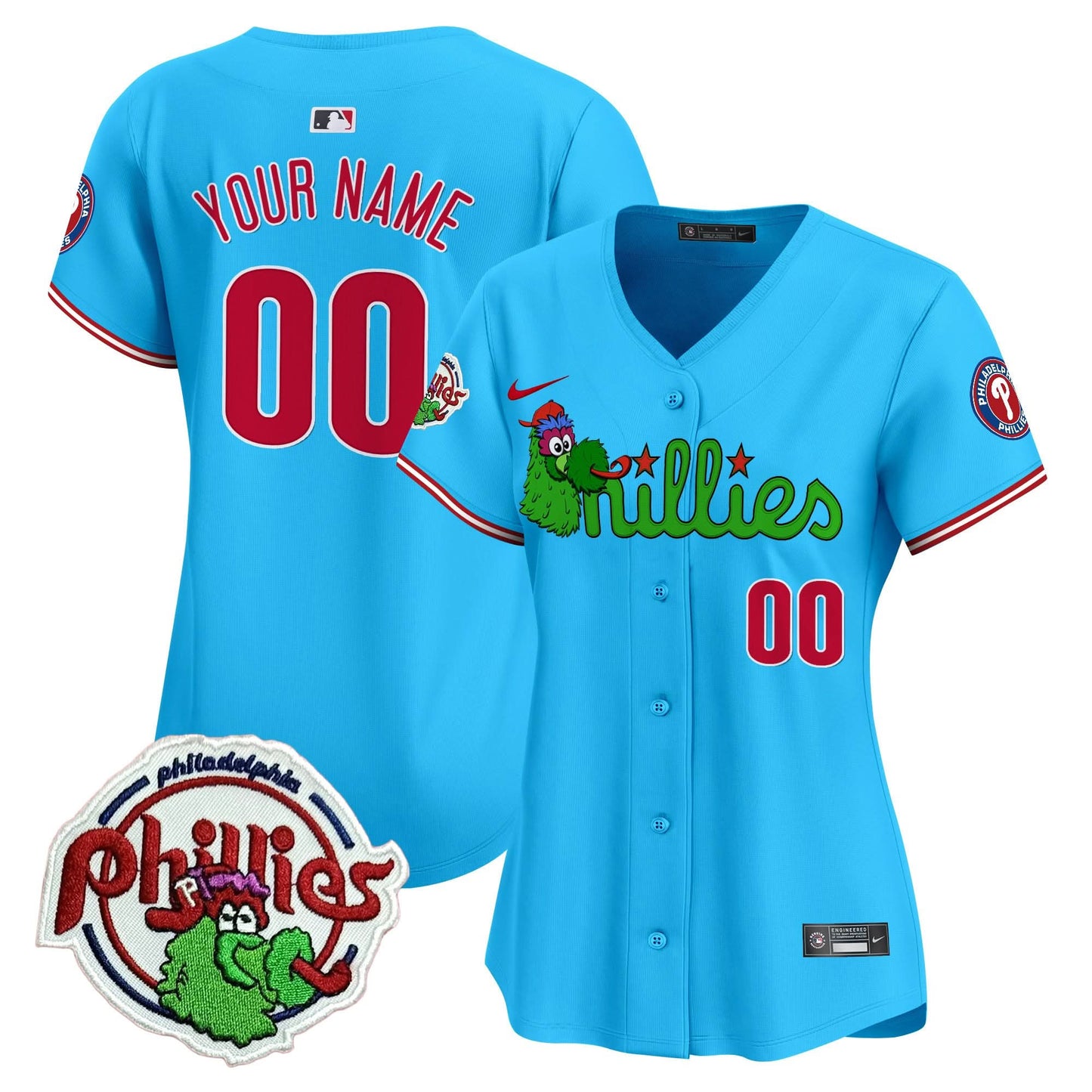 Phillies Phanatic Patch Vapor Premier Limited Custom Jersey V3 - All Stitched