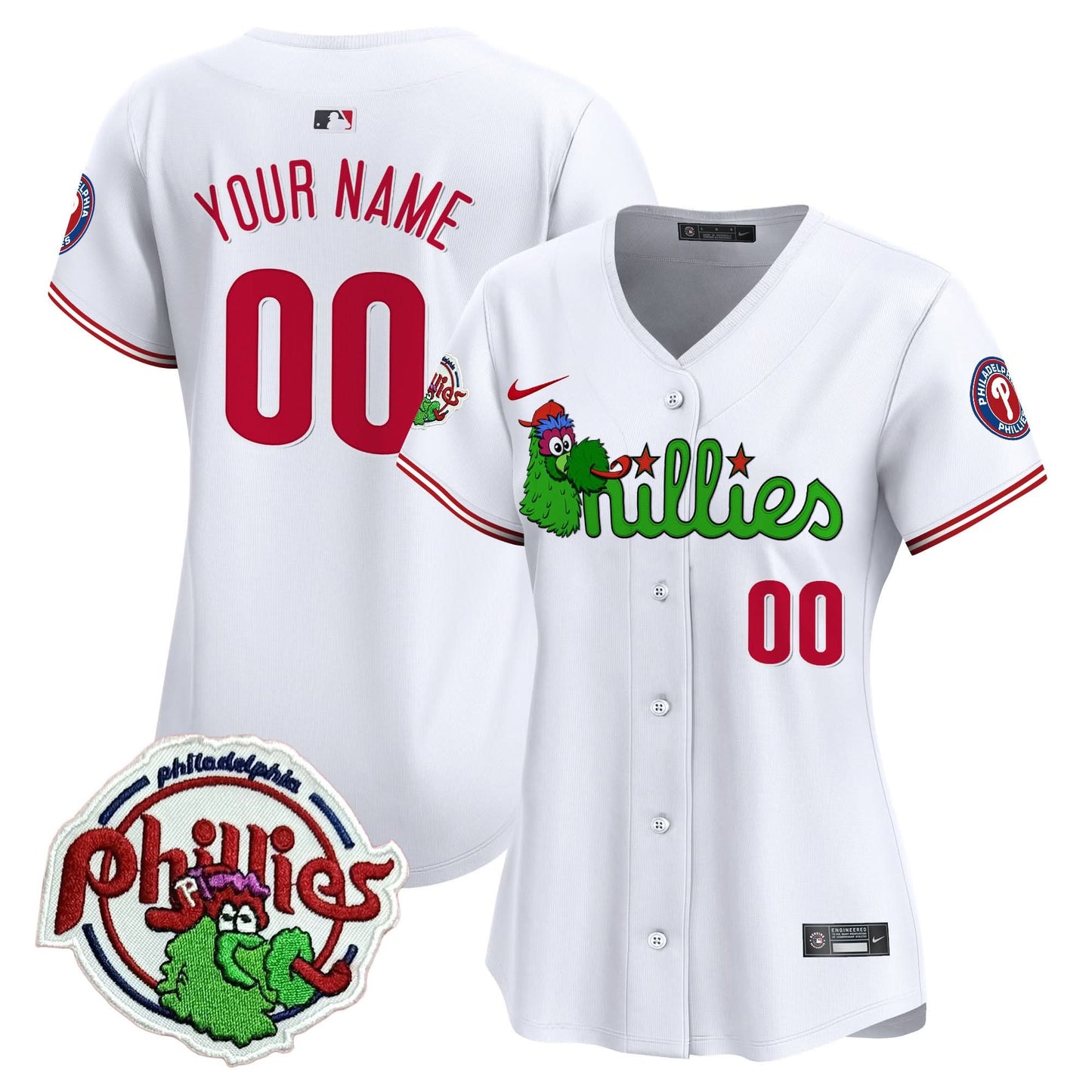 Phillies Phanatic Patch Vapor Premier Limited Custom Jersey V3 - All Stitched