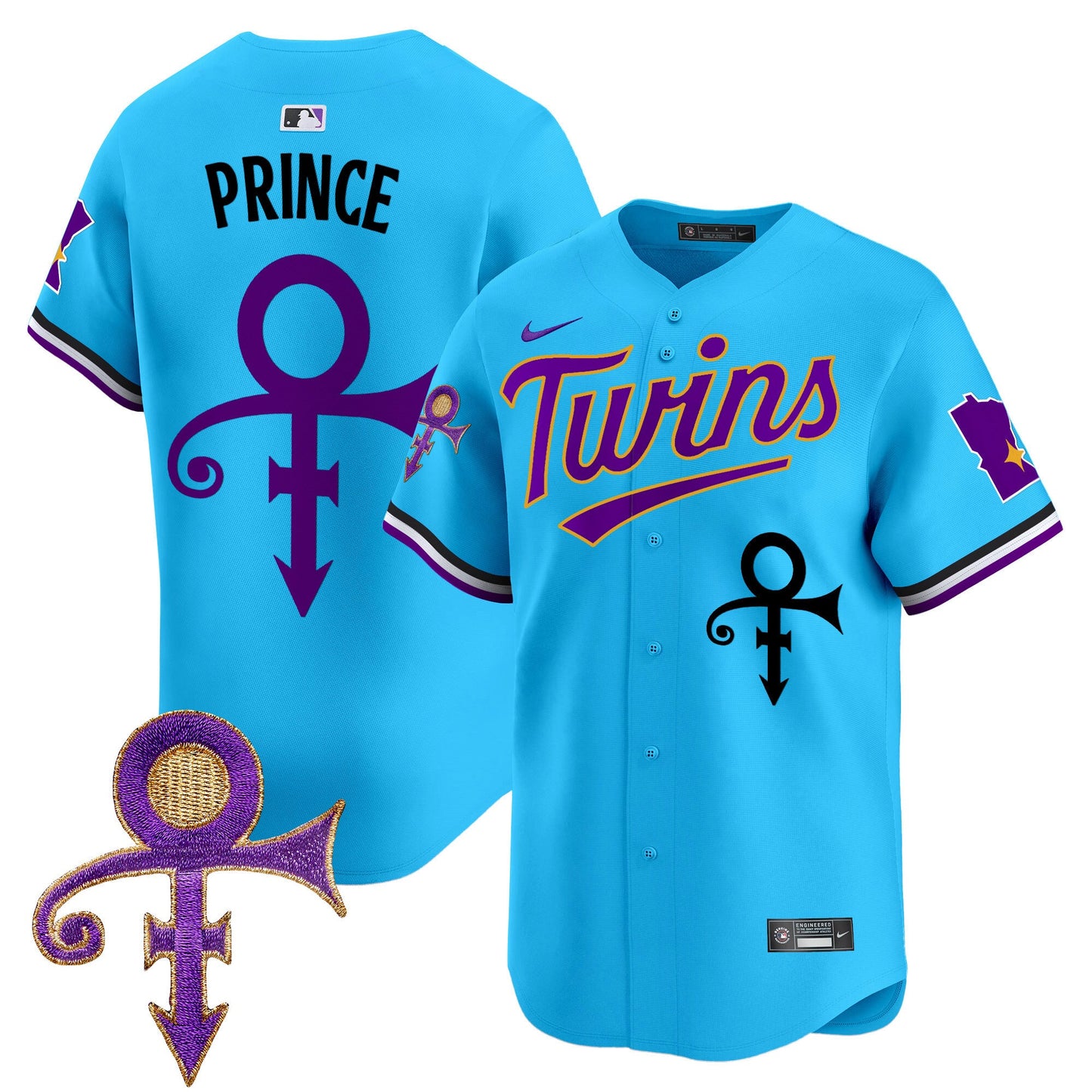 Twins Prince Patch Vapor Premier Limited Jersey V3 - All Stitched