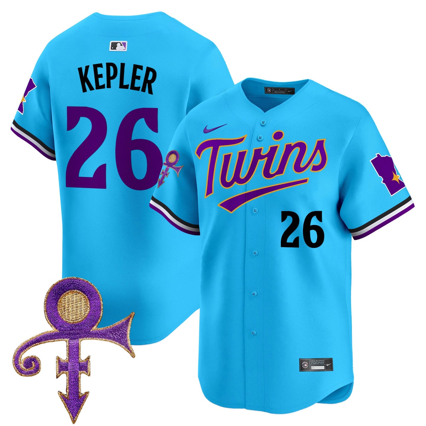 Twins Prince Patch Vapor Premier Limited Jersey V3 - All Stitched