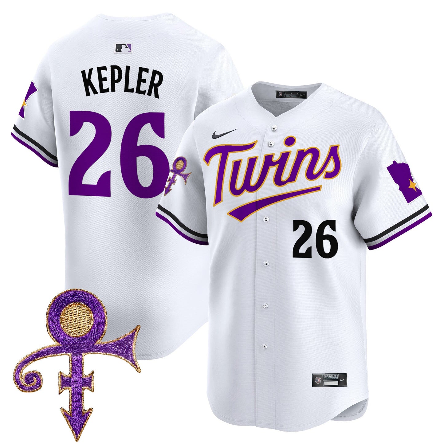 Twins Prince Patch Vapor Premier Limited Jersey V3 - All Stitched