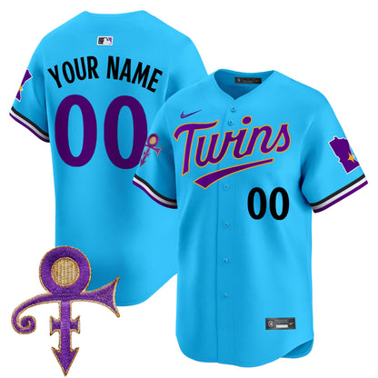 Twins Prince Patch Vapor Premier Limited Custom Jersey V3 - All Stitched