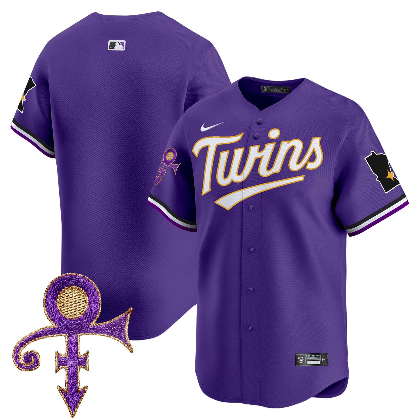 Twins Prince Patch Vapor Premier Limited Jersey V3 - All Stitched