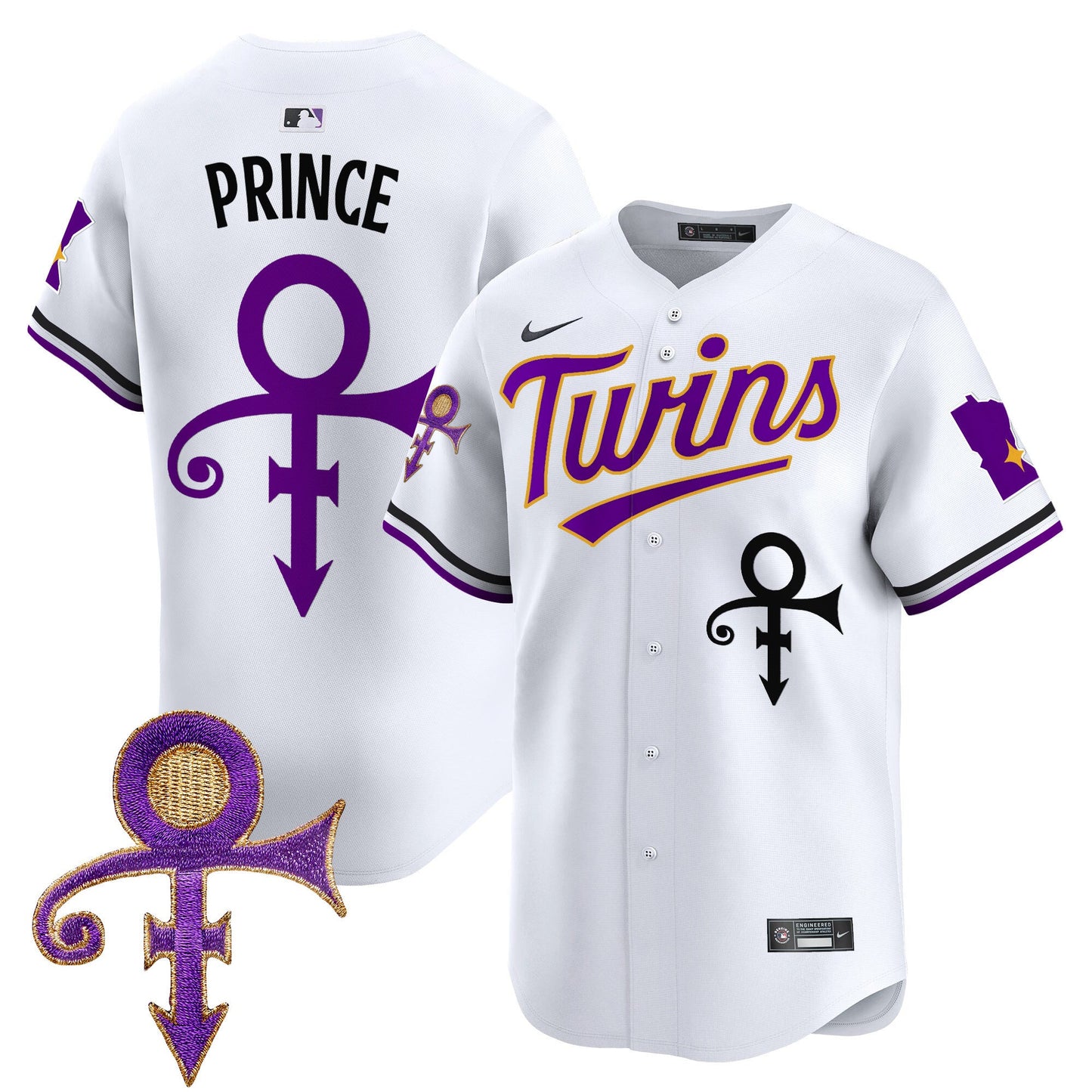 Twins Prince Patch Vapor Premier Limited Jersey V3 - All Stitched