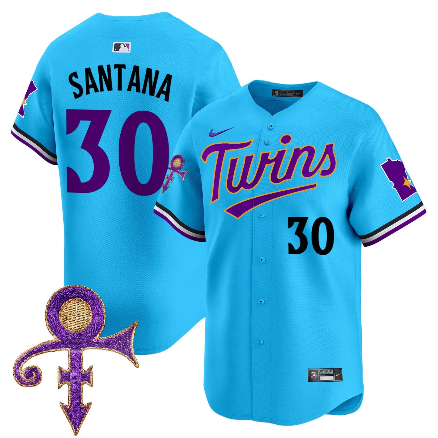 Twins Prince Patch Vapor Premier Limited Jersey V3 - All Stitched