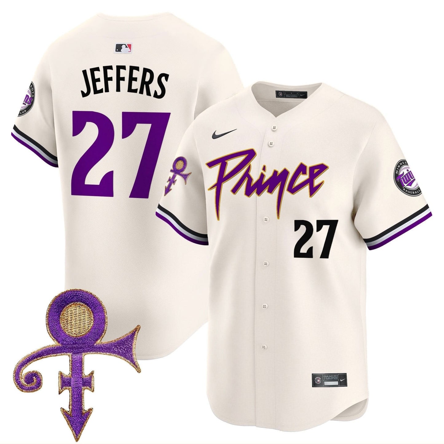 Minnesota Twins Prince Patch Vapor Premier Limited Jersey V4 - All Stitched