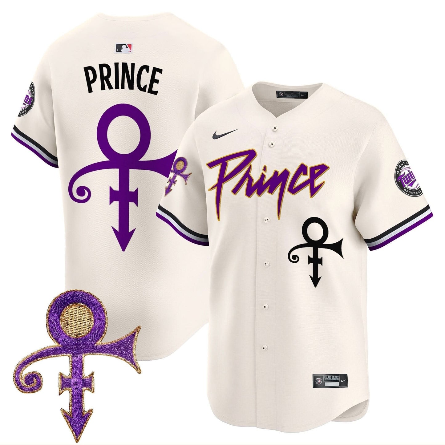 Minnesota Twins Prince Patch Vapor Premier Limited Jersey V4 - All Stitched