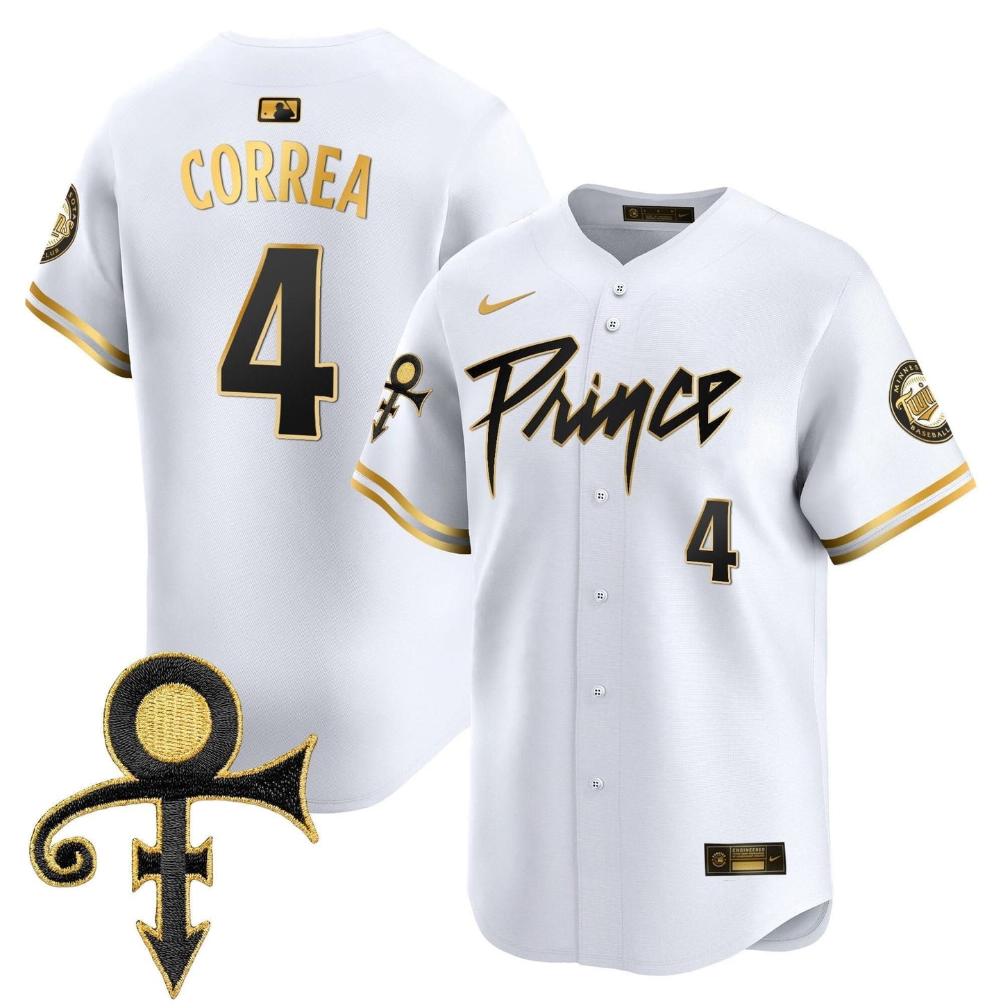 Minnesota Twins Prince Patch Vapor Premier Limited Jersey V4 - All Stitched