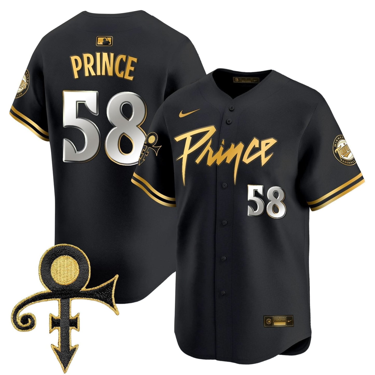 Minnesota Twins Prince Patch Vapor Premier Limited Jersey V4 - All Stitched