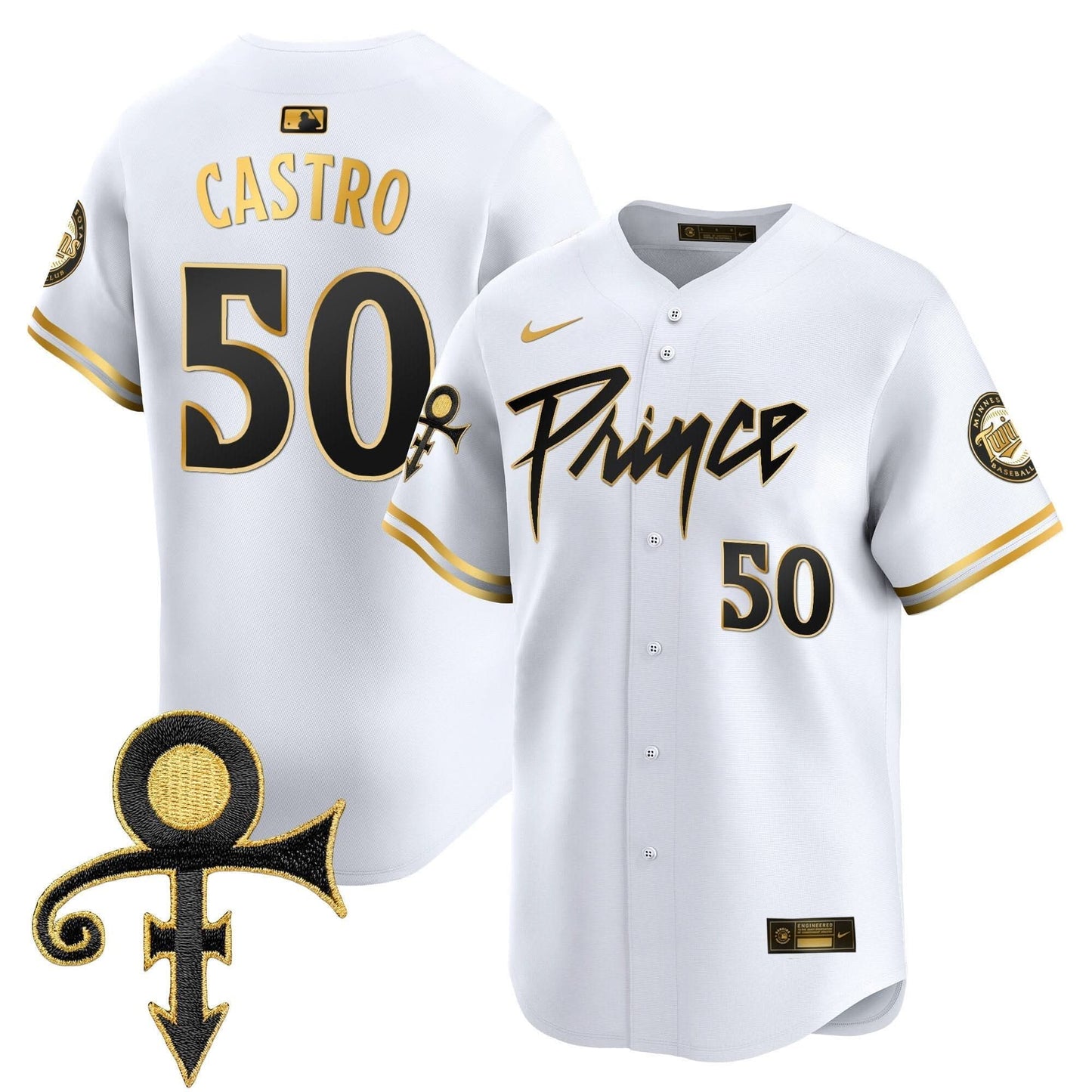 Minnesota Twins Prince Patch Vapor Premier Limited Jersey V4 - All Stitched