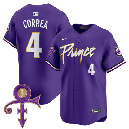 Minnesota Twins Prince Patch Vapor Premier Limited Jersey V4 - All Stitched