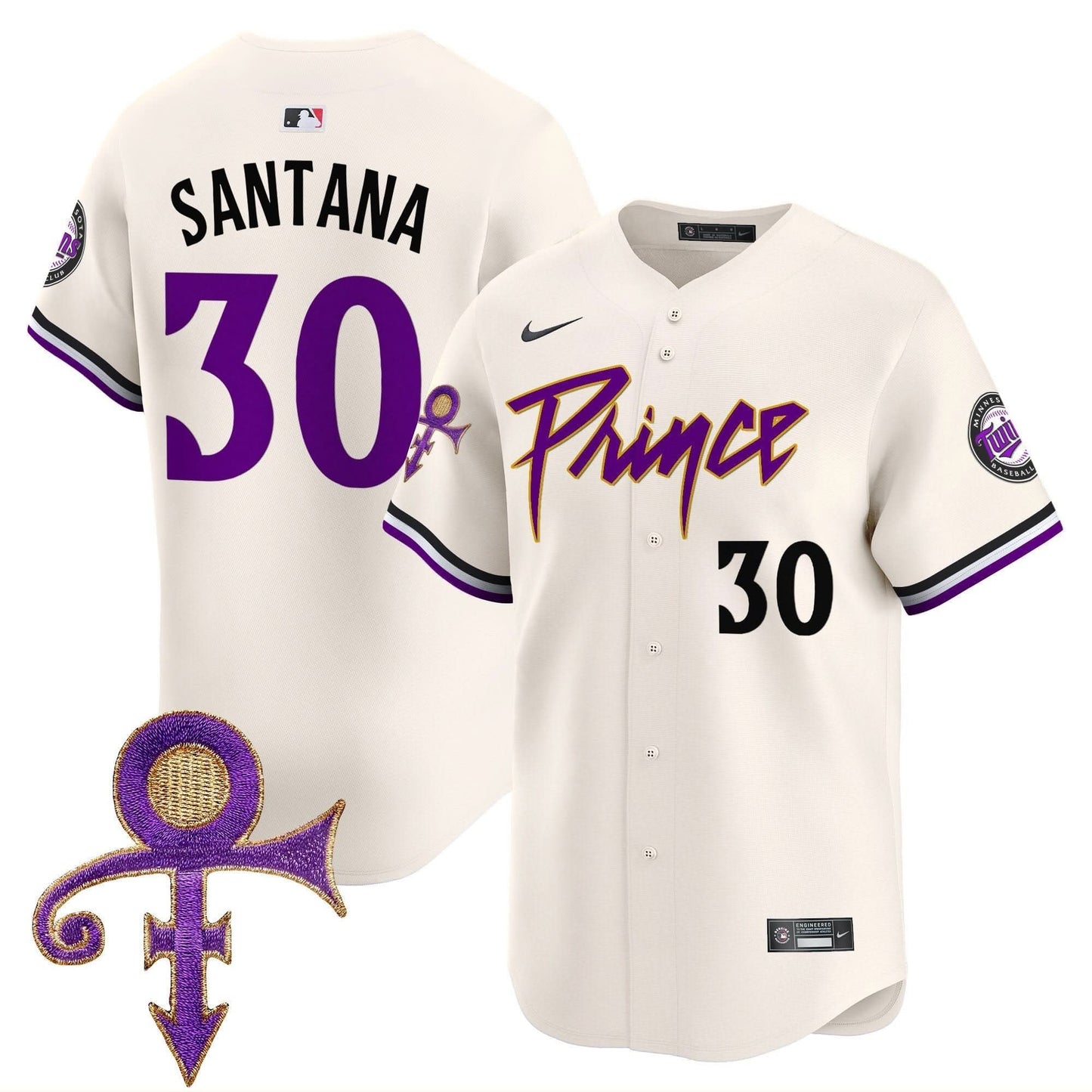 Minnesota Twins Prince Patch Vapor Premier Limited Jersey V4 - All Stitched