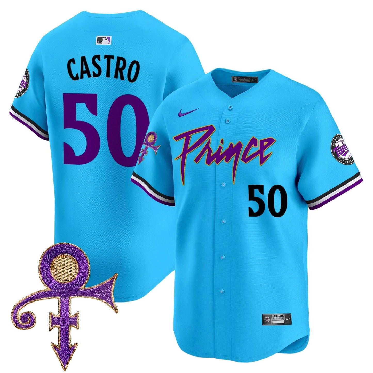 Minnesota Twins Prince Patch Vapor Premier Limited Jersey V4 - All Stitched