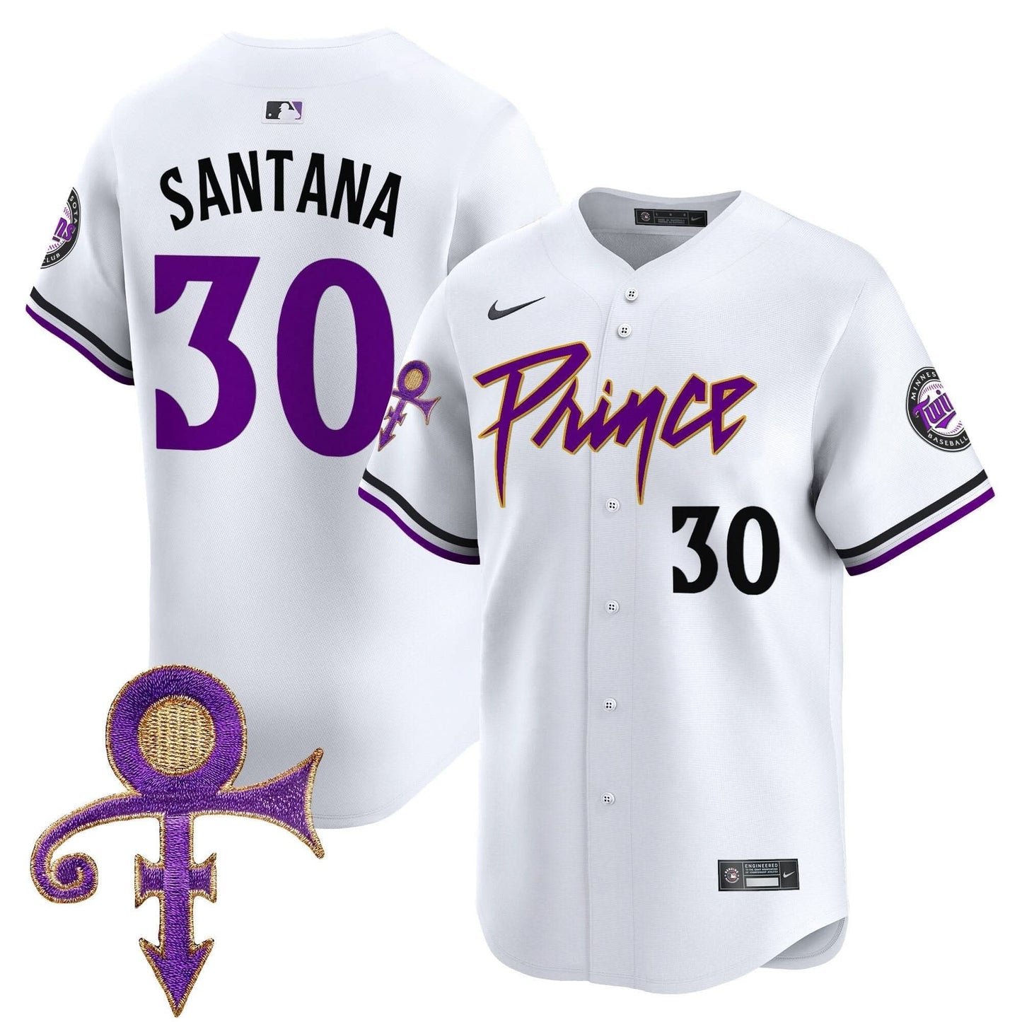 Minnesota Twins Prince Patch Vapor Premier Limited Jersey V4 - All Stitched