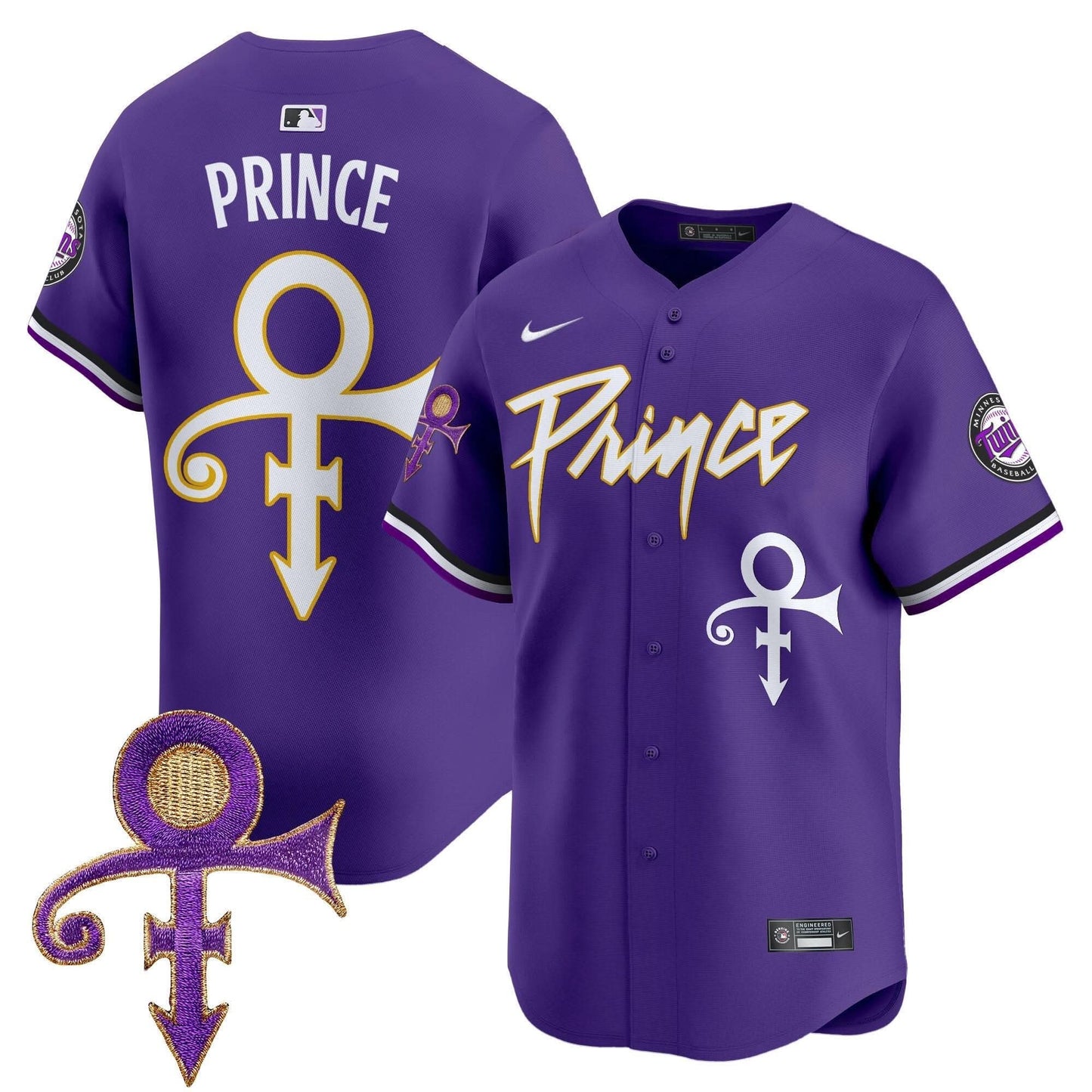 Minnesota Twins Prince Patch Vapor Premier Limited Jersey V4 - All Stitched