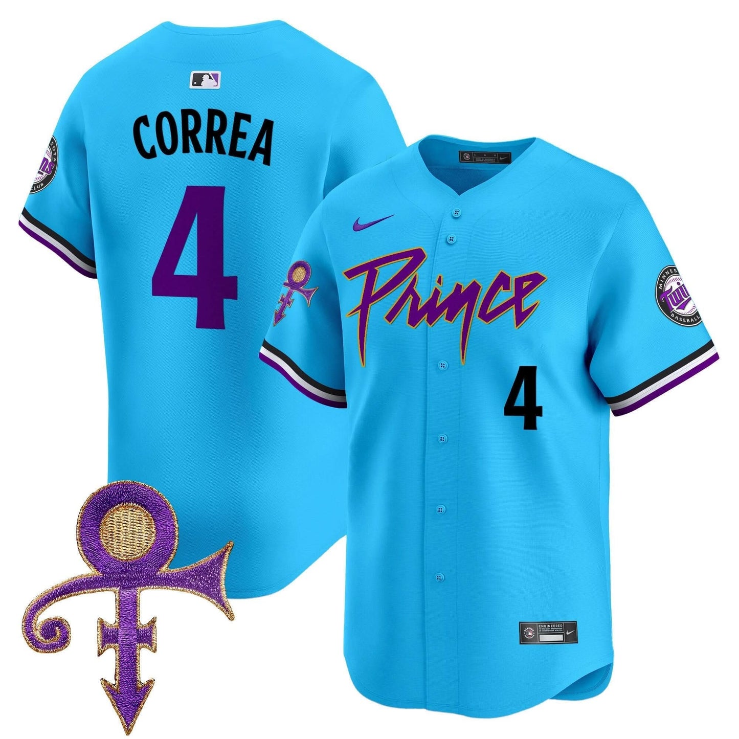 Minnesota Twins Prince Patch Vapor Premier Limited Jersey V4 - All Stitched