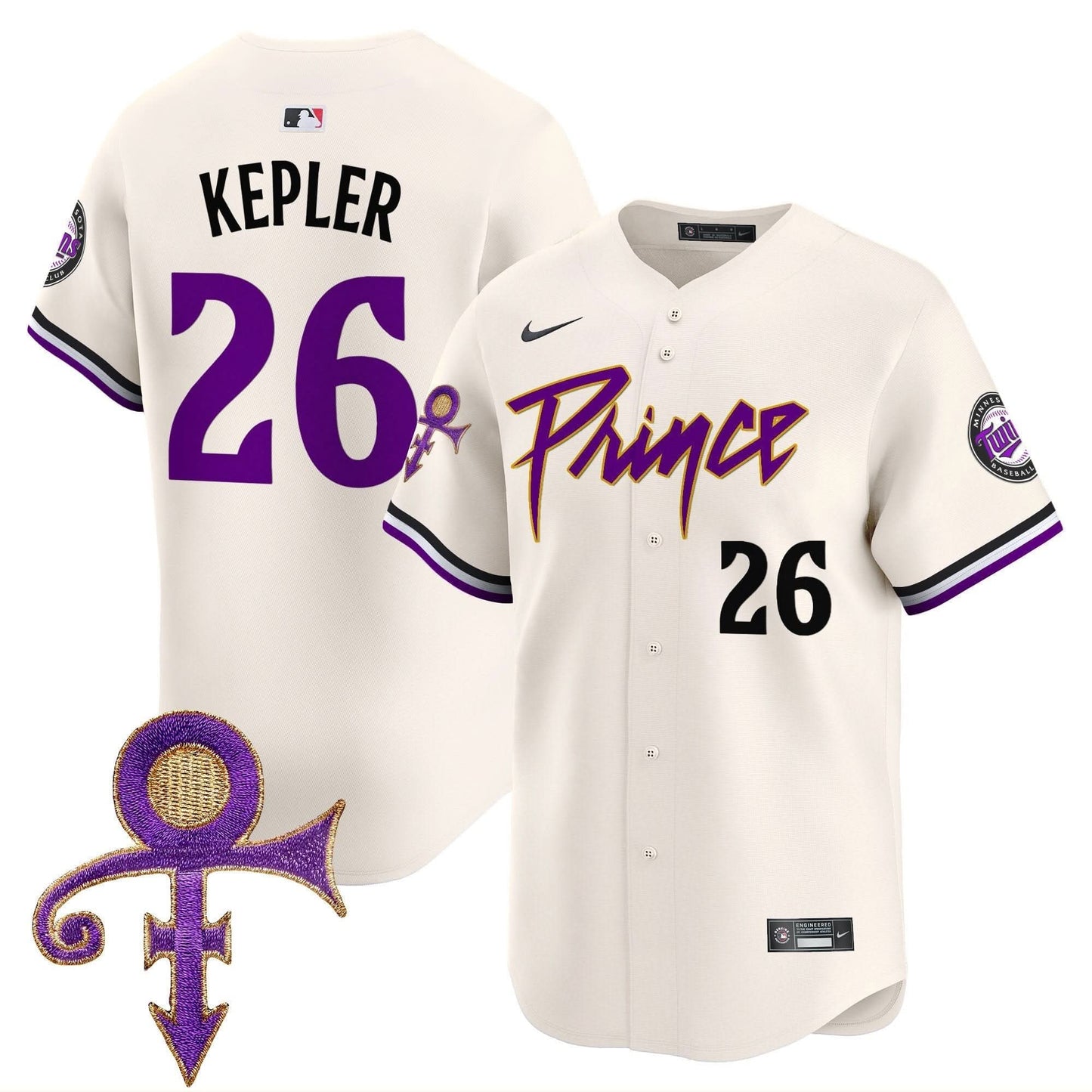 Minnesota Twins Prince Patch Vapor Premier Limited Jersey V4 - All Stitched