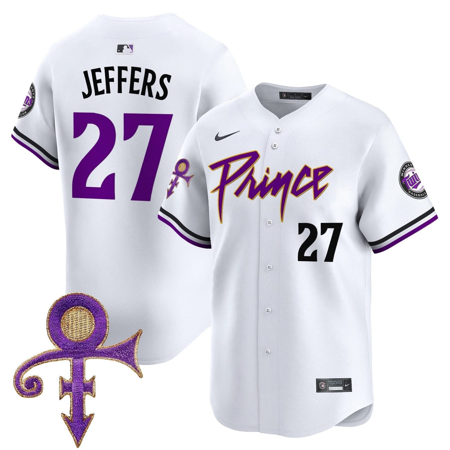 Minnesota Twins Prince Patch Vapor Premier Limited Jersey V4 - All Stitched