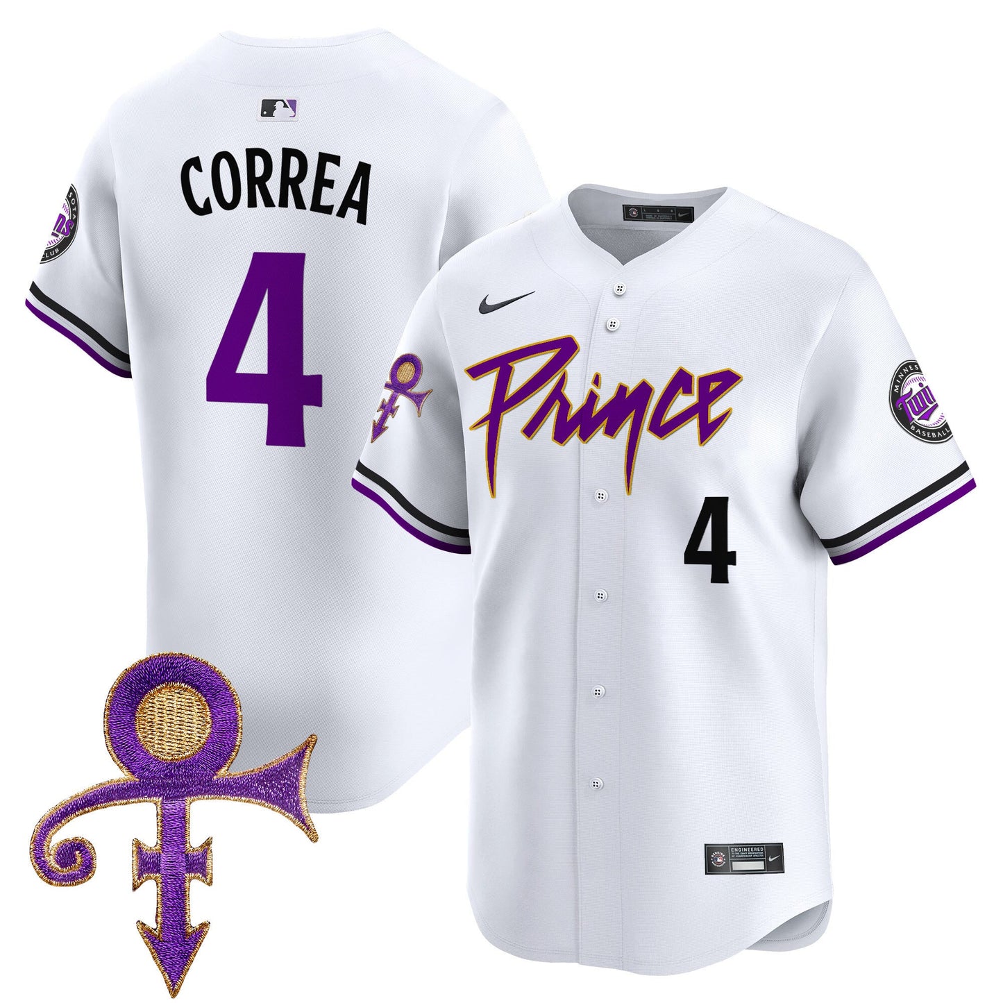 Twins Prince Patch Vapor Premier Limited Jersey V4 - All Stitched