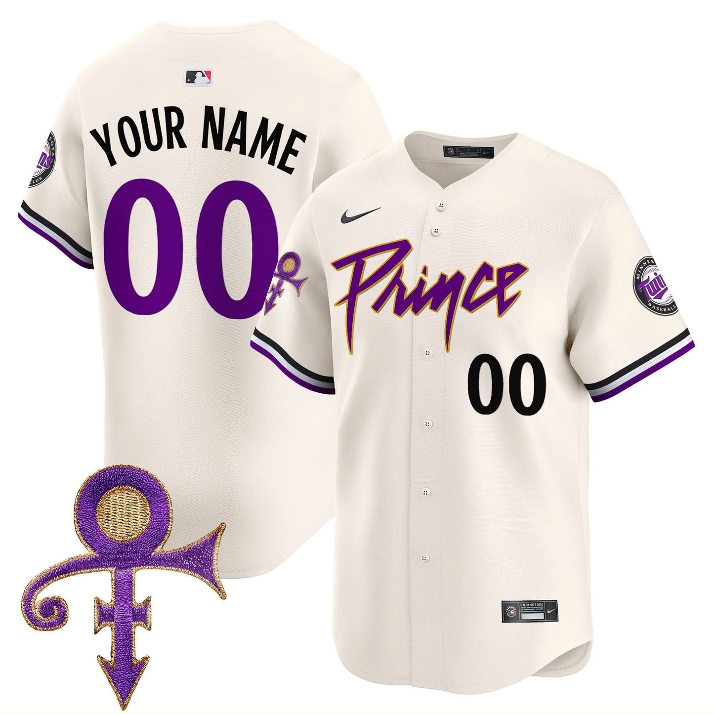 Minnesota Twins Prince Patch Vapor Premier Limited Custom Jersey V4 - All Stitched