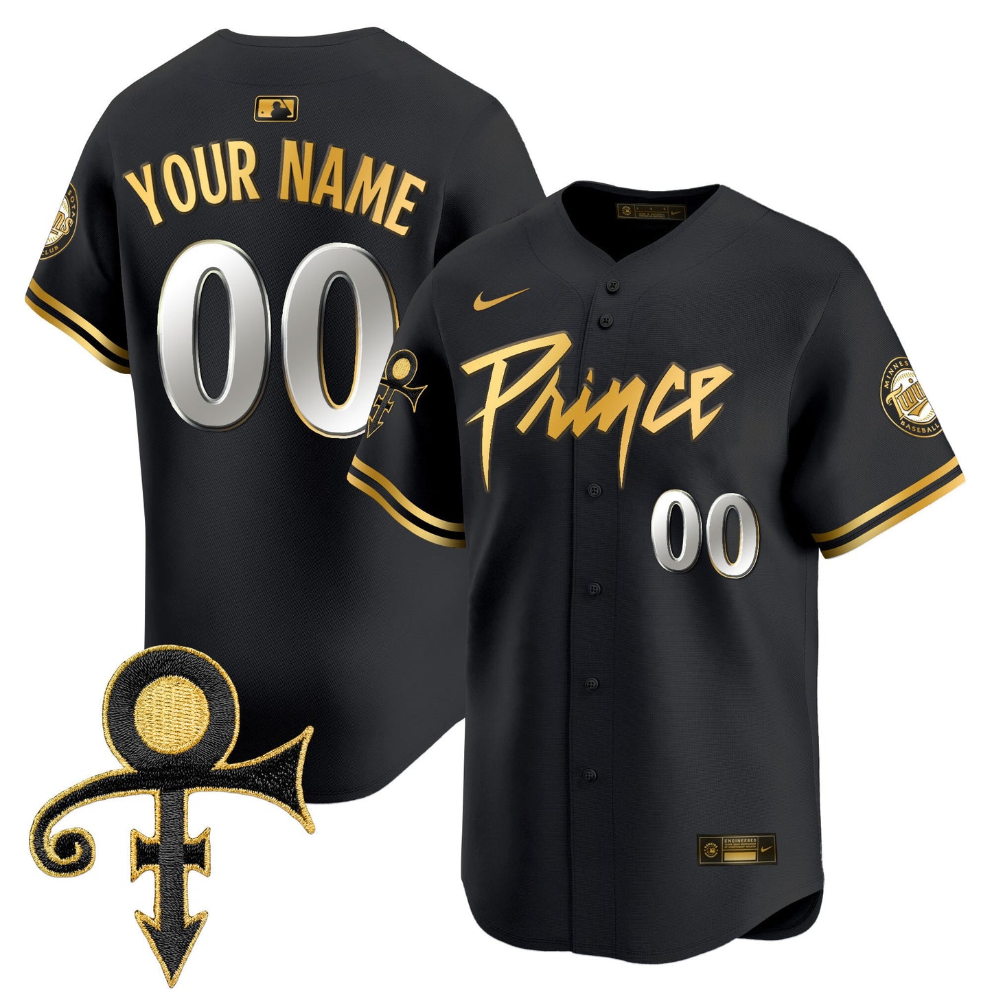 Twins Prince Patch Vapor Premier Limited Custom Jersey V4 - All Stitched