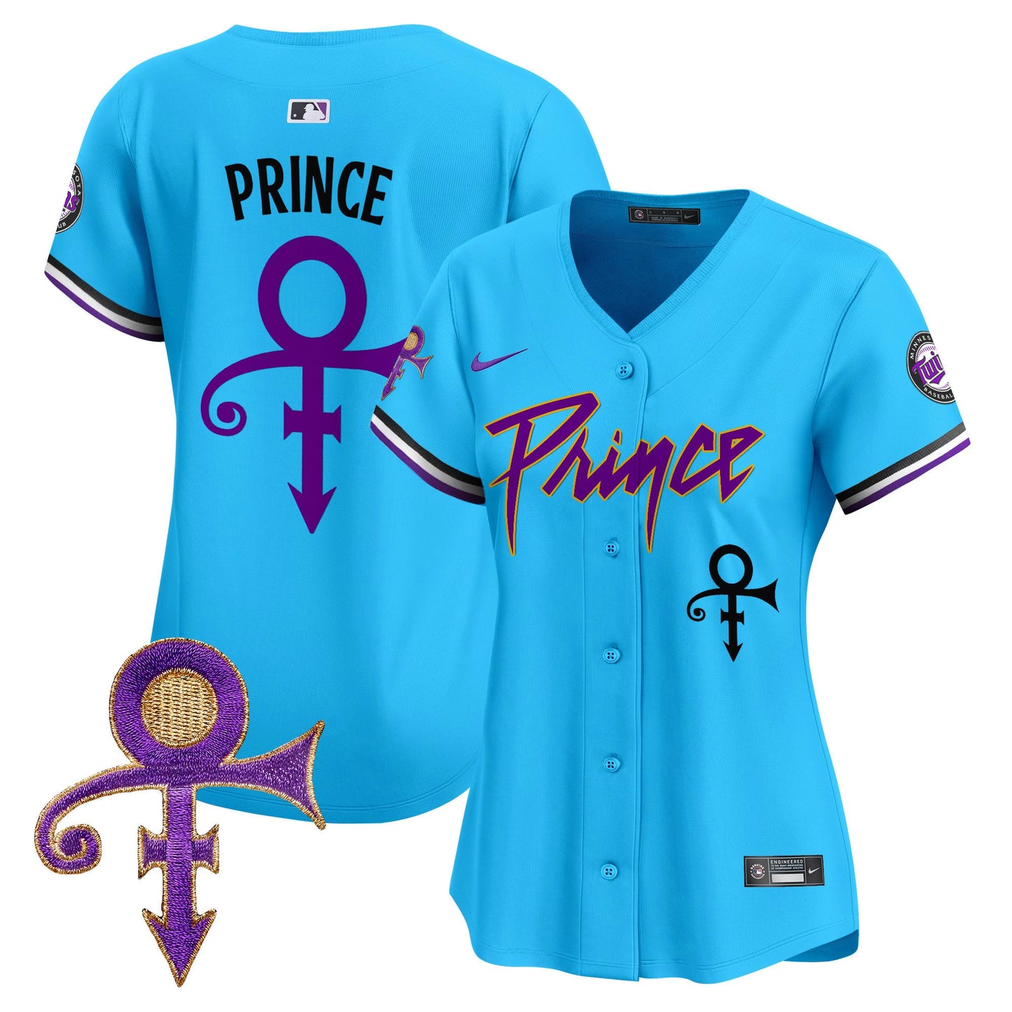 Women's Minnesota Twins Prince Patch Vapor Premier Limited Jersey V4 - All Stitched