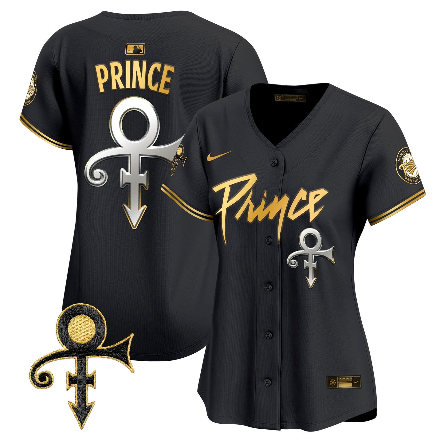 Women's Minnesota Twins Prince Patch Vapor Premier Limited Jersey V4 - All Stitched