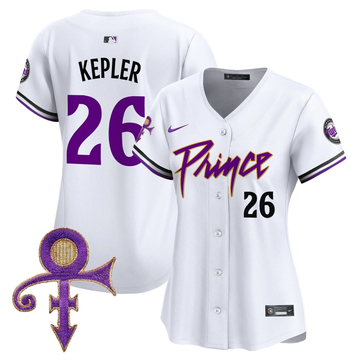 WoMinnesota Twins Prince Patch Vapor Premier Limited Jersey V4 - All Stitched