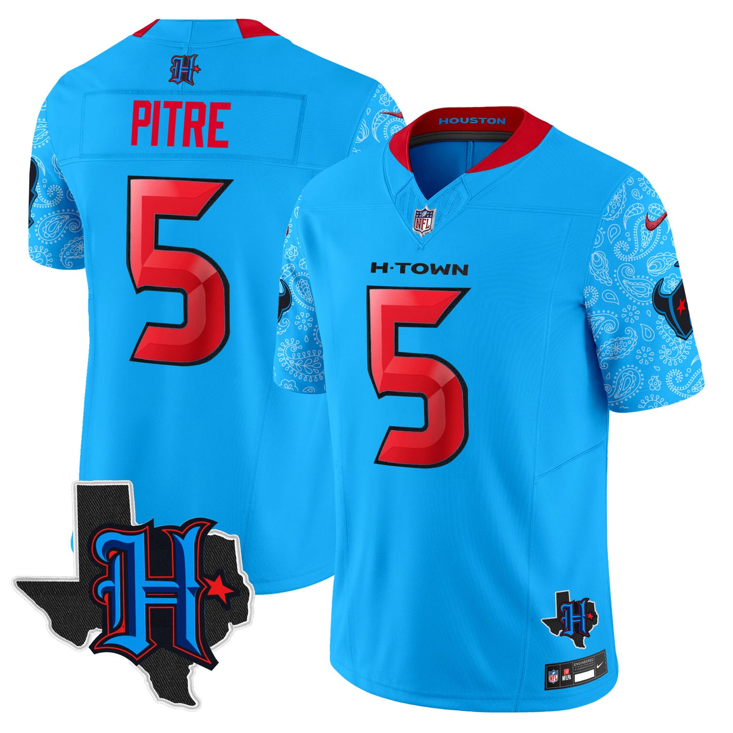 Houston Texans 2024 Texas Patch Vapor Limited Jersey V4 - All Stitched