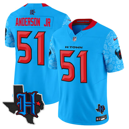 Houston Texans 2024 Texas Patch Vapor Limited Jersey V4 - All Stitched