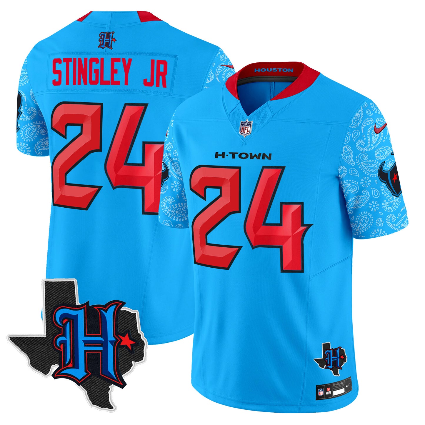 Houston Texans 2024 Texas Patch Vapor Limited Jersey V4 - All Stitched