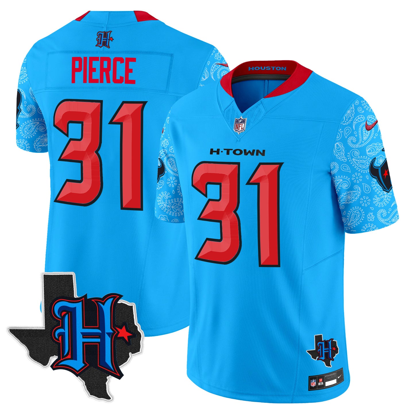 Houston Texans 2024 Texas Patch Vapor Limited Jersey V4 - All Stitched