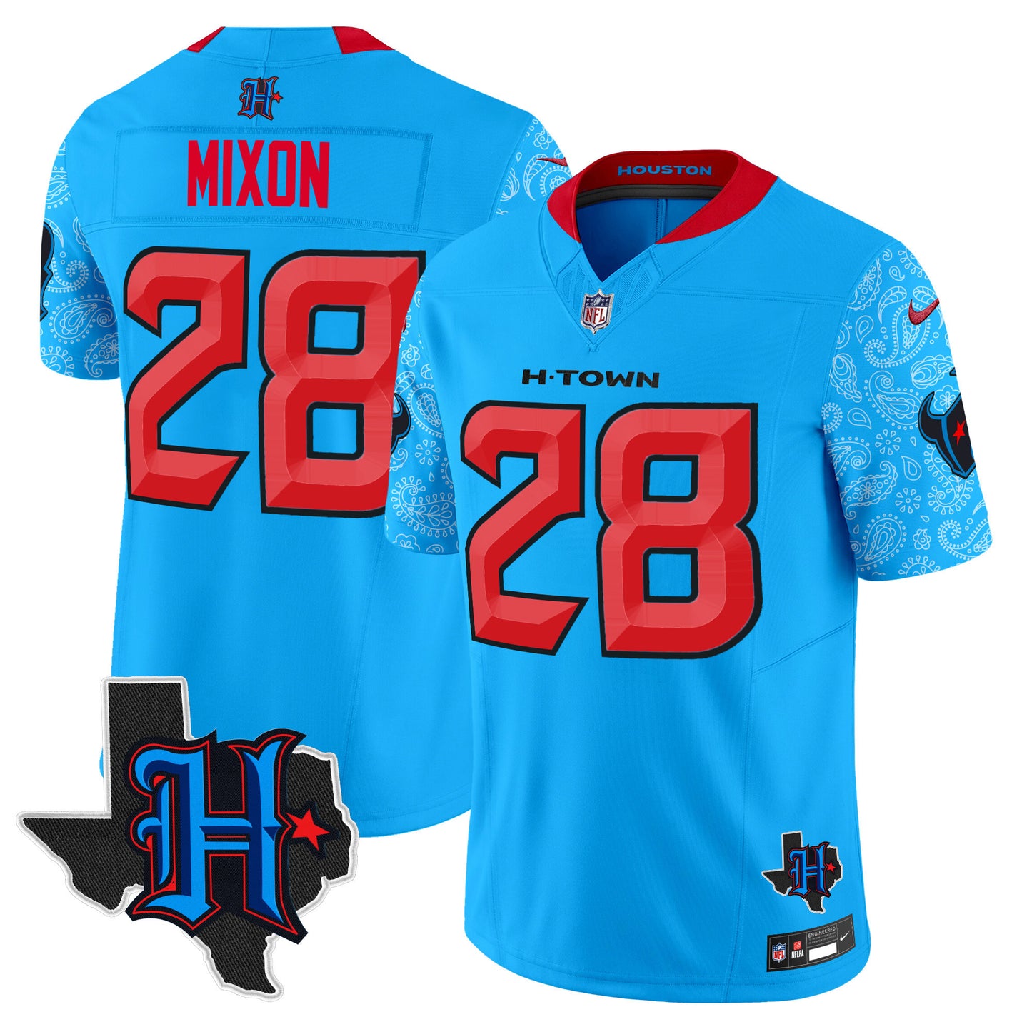 Houston Texans 2024 Texas Patch Vapor Limited Jersey V4 - All Stitched