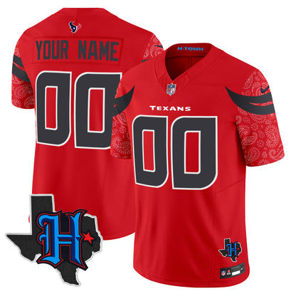 Houston Texans 2024 Texas Patch Vapor Limited Custom Jersey V4 - All Stitched