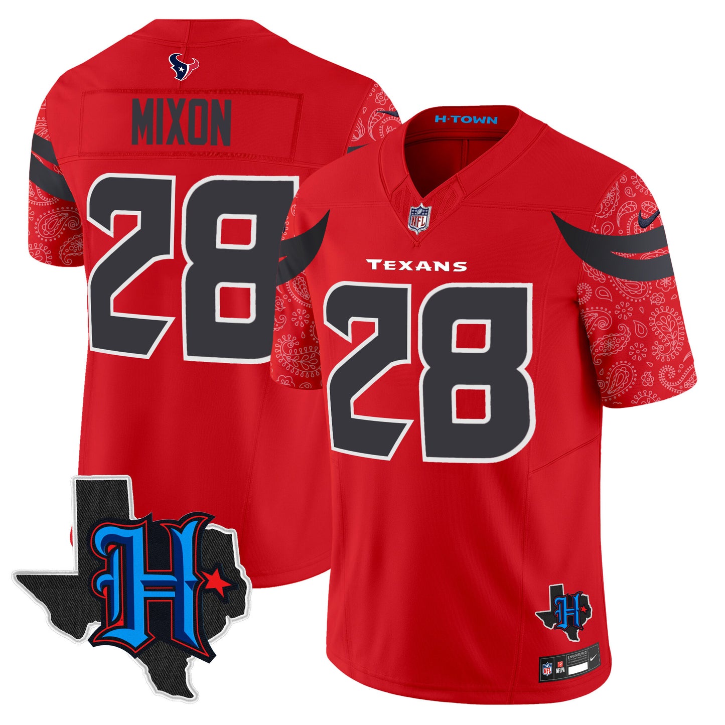 Houston Texans 2024 Texas Patch Vapor Limited Jersey V4 - All Stitched