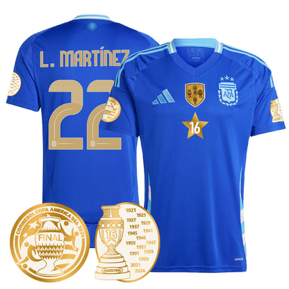 Men's Argentina 2024 Copa America Champion Limited Jersey N1