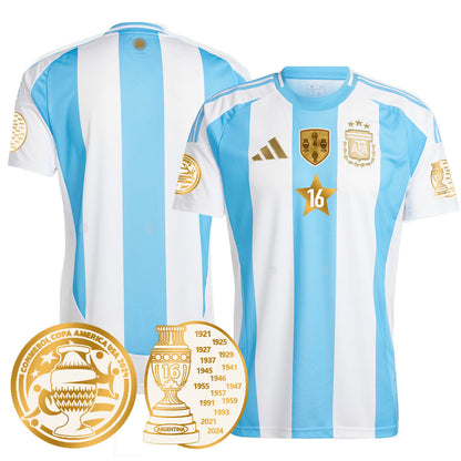 Men's Argentina 2024 Copa America Champion Limited Jersey N1