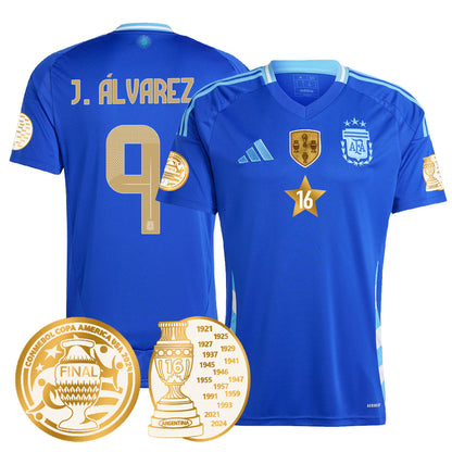 Men's Argentina 2024 Copa America Champion Limited Jersey N1